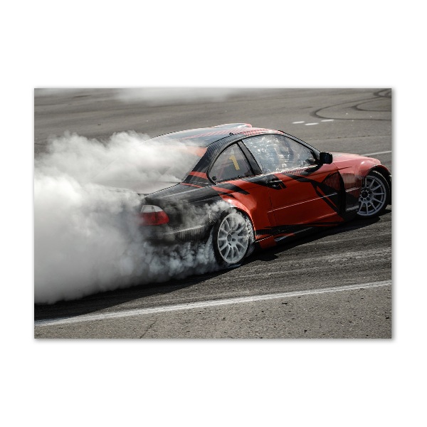 Printed glass wall art Drift track