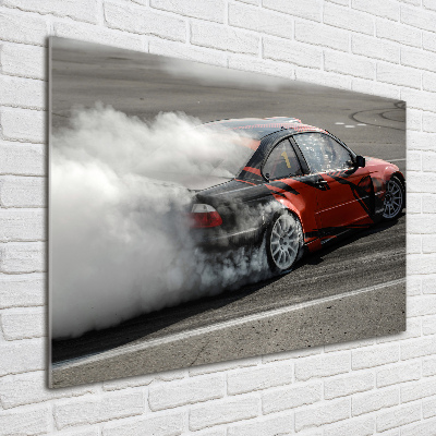 Printed glass wall art Drift track