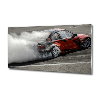 Printed glass wall art Drift track