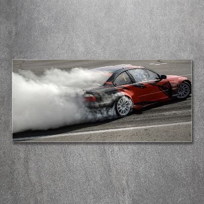 Printed glass wall art Drift track