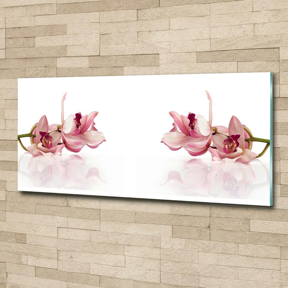 Wall art on glass Orchid