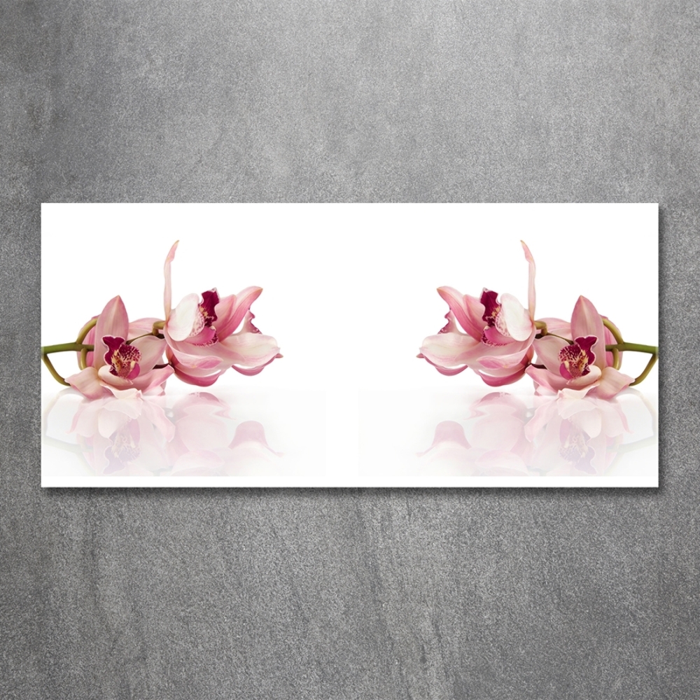 Wall art on glass Orchid