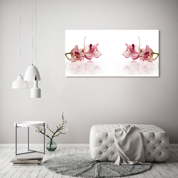 Wall art on glass Orchid