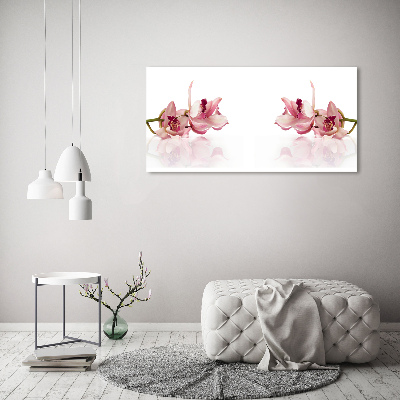 Wall art on glass Orchid