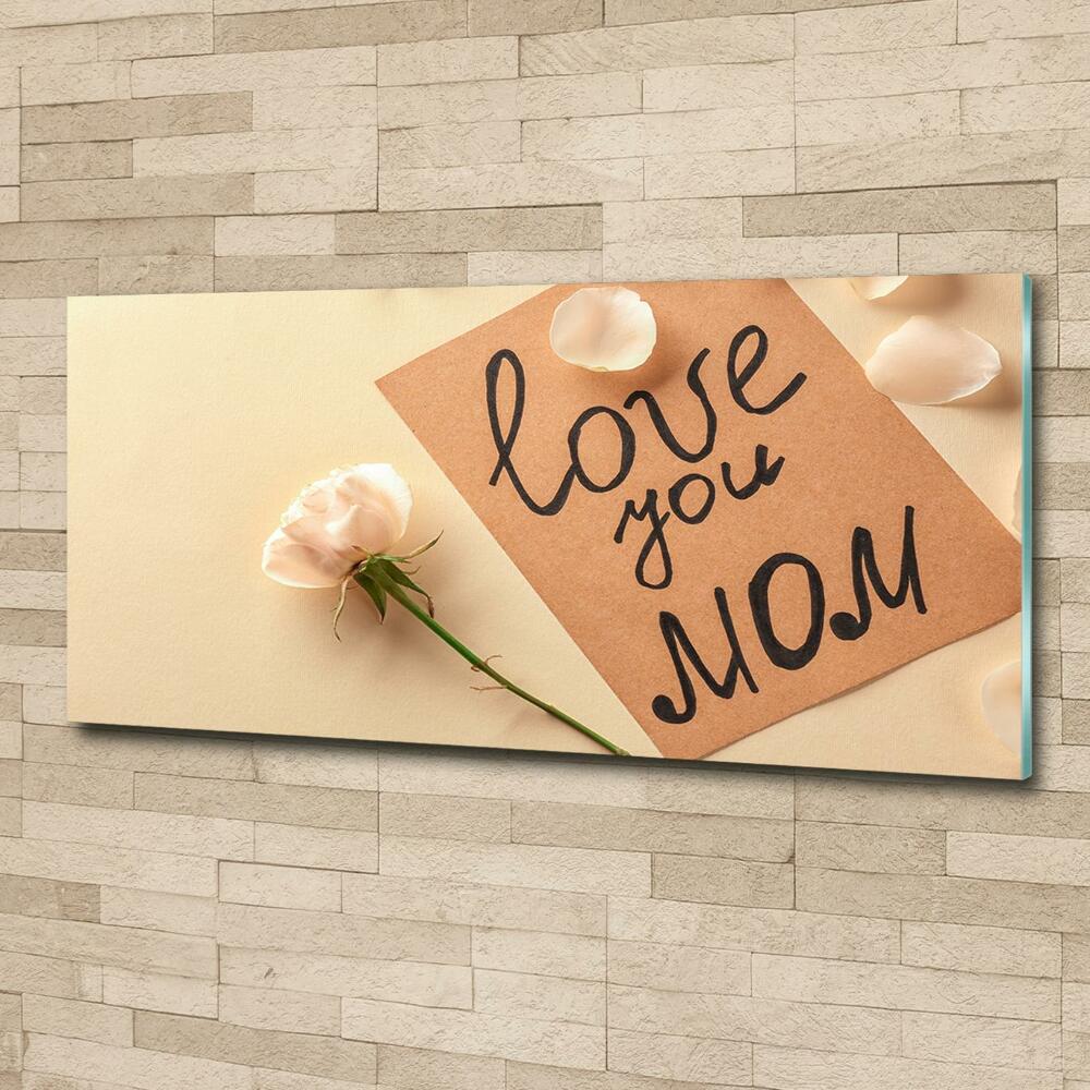 Glass picture wall art Mother's day