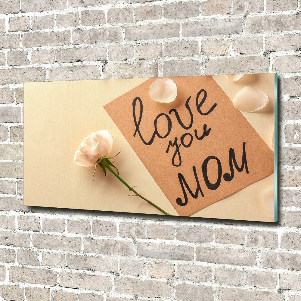 Glass picture wall art Mother's day