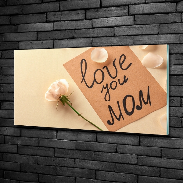 Glass picture wall art Mother's day