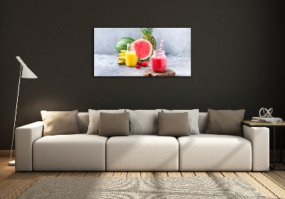 Wall art on glass Fruit cocktail