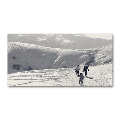 Photo printed on glass Skiers