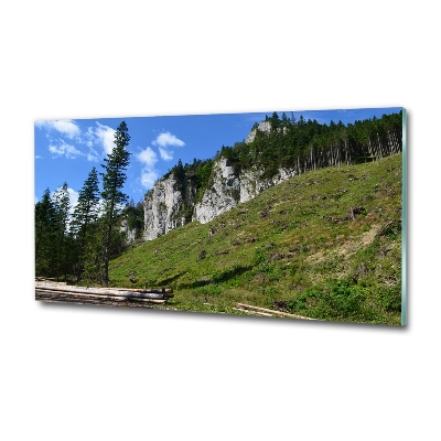 Photo printed on glass Rocky peaks