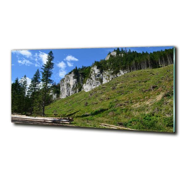 Photo printed on glass Rocky peaks