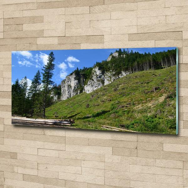 Photo printed on glass Rocky peaks