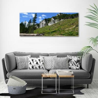 Photo printed on glass Rocky peaks