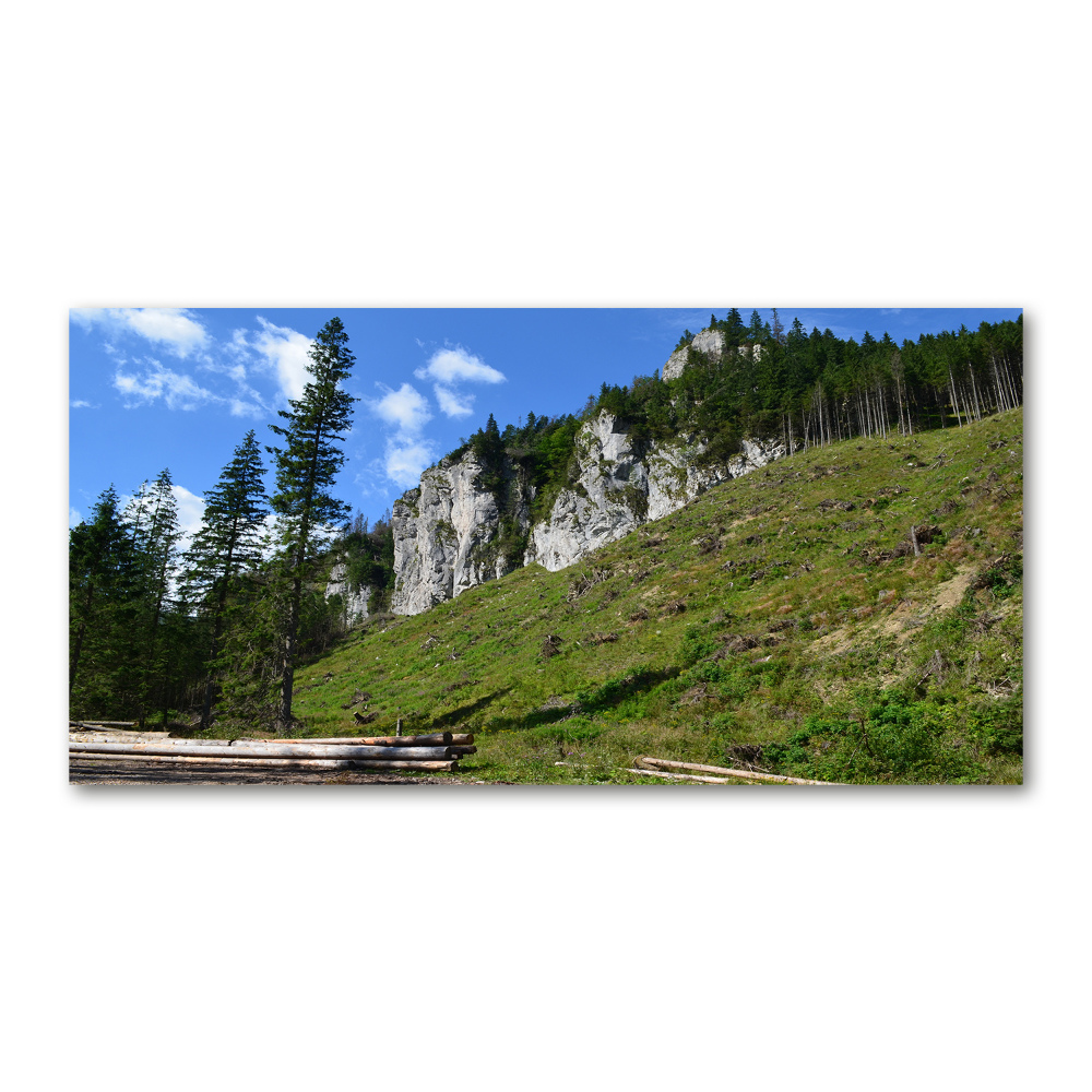 Photo printed on glass Rocky peaks