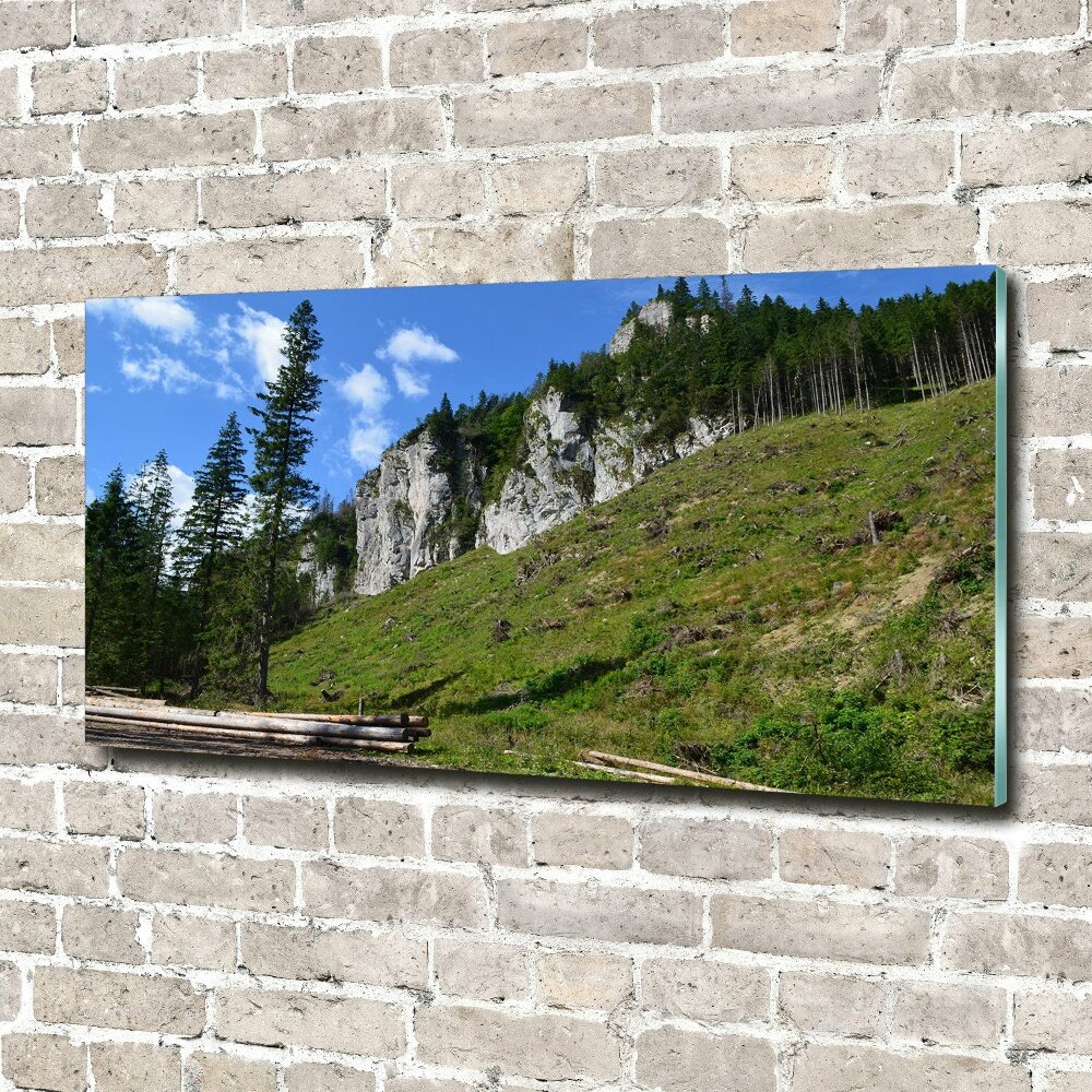 Photo printed on glass Rocky peaks