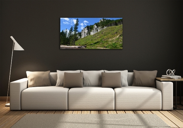 Photo printed on glass Rocky peaks