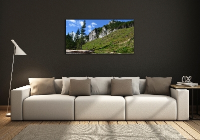 Photo printed on glass Rocky peaks