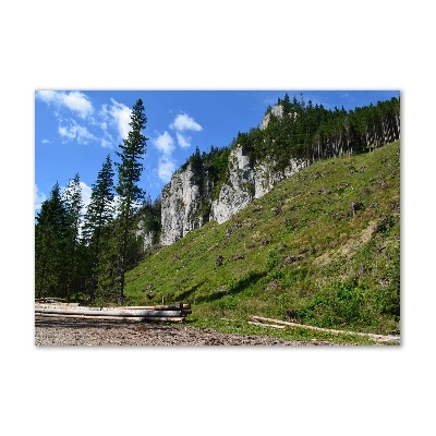 Photo printed on glass Rocky peaks