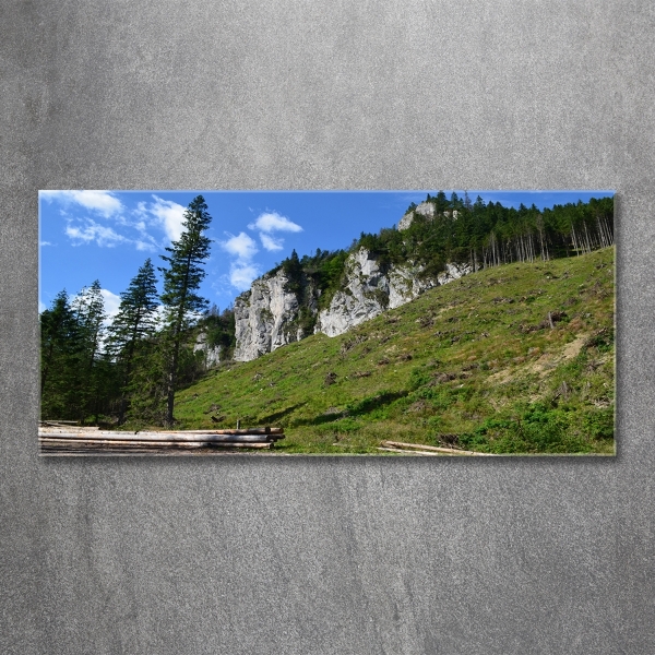 Photo printed on glass Rocky peaks