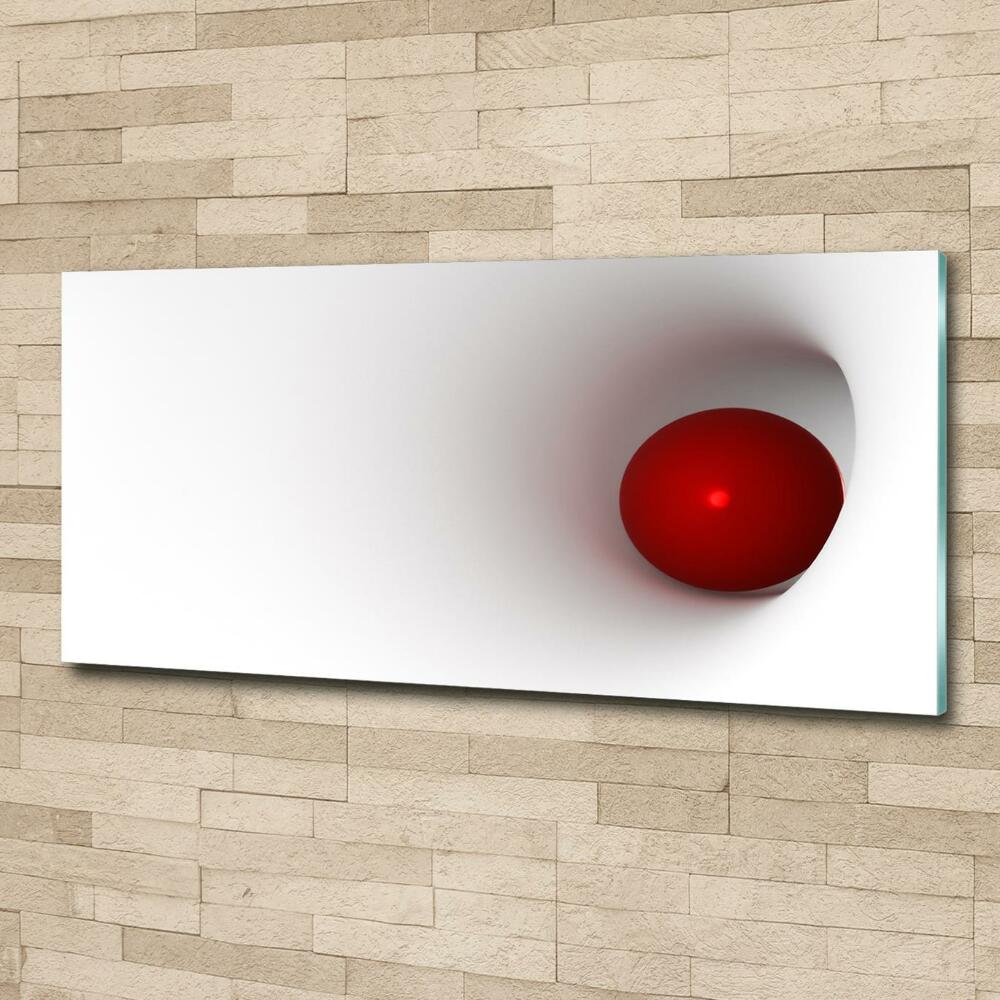 Glass wall art large Abstraction of the ball