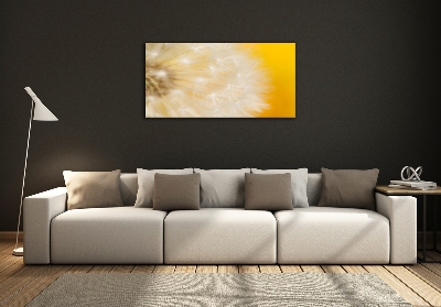 Glass wall art Dandelion