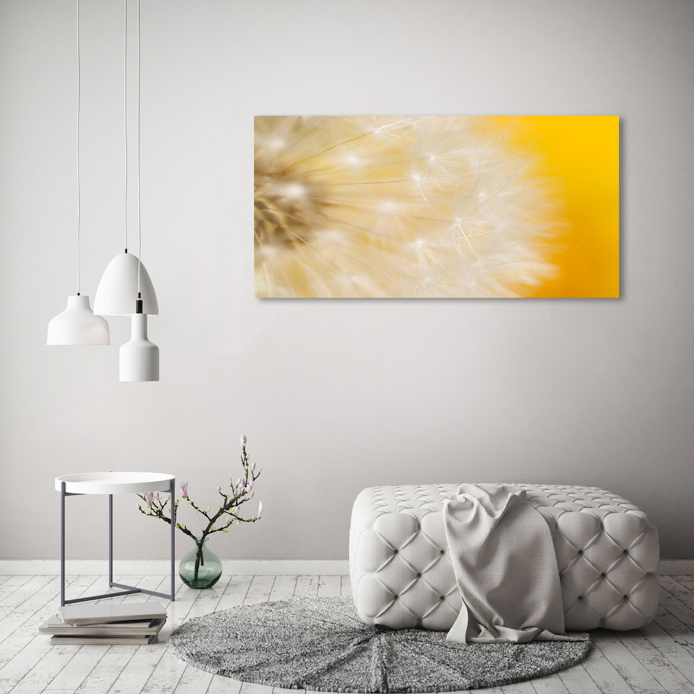 Glass wall art Dandelion