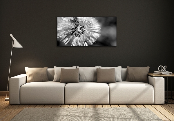 Glass wall art Dandelions