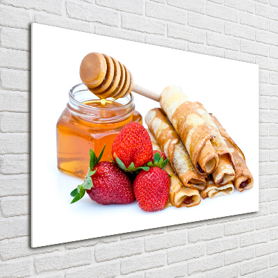 Wall art on glass Delicious pancakes