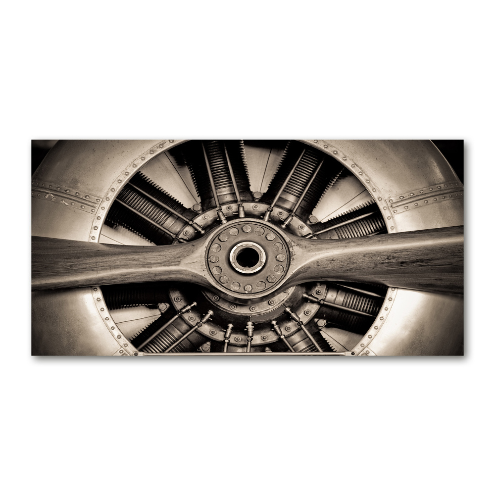 Glass picture wall art Aircraft engine