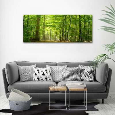 Glass art picture Deciduous forest