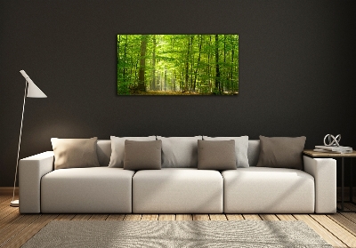 Glass art picture Deciduous forest