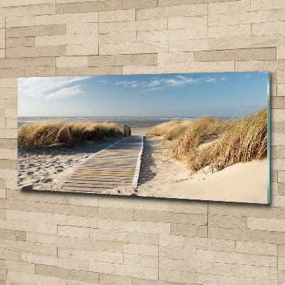 Photo printed on glass Path on the beach