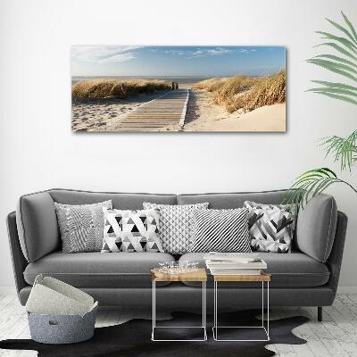 Photo printed on glass Path on the beach