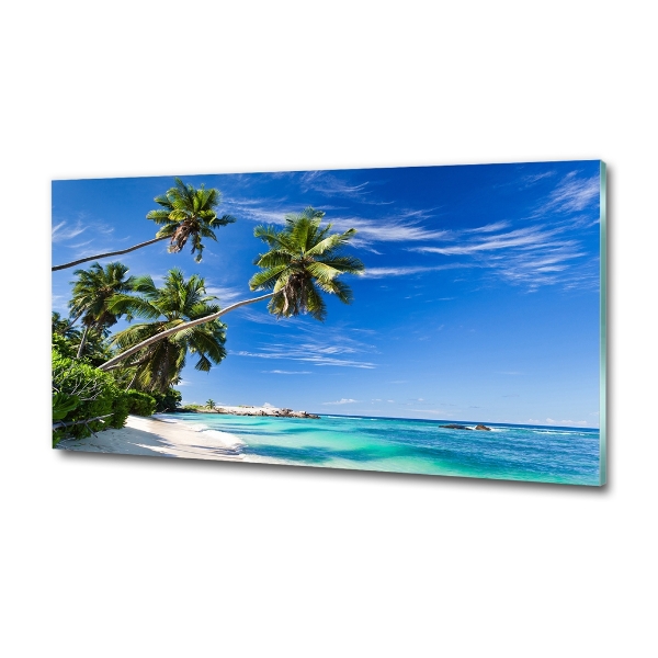 Photo printed on glass Tropical beach