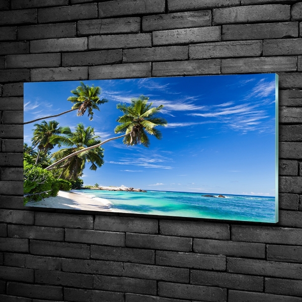 Photo printed on glass Tropical beach