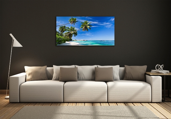 Photo printed on glass Tropical beach