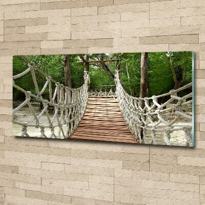 Photo printed on glass Rope bridge