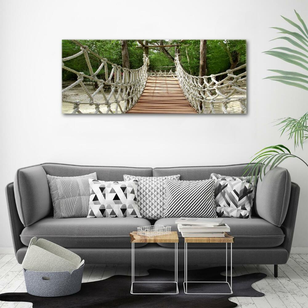 Photo printed on glass Rope bridge