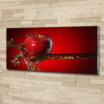 Glass wall art Apple and water