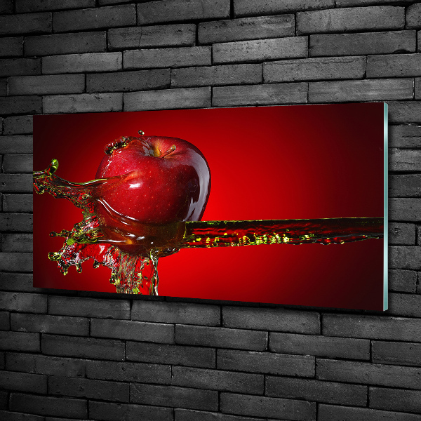 Glass wall art Apple and water