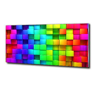 Wall art on glass Colorful boxes