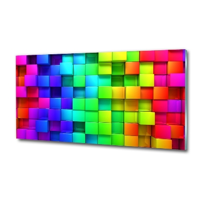 Wall art on glass Colorful boxes