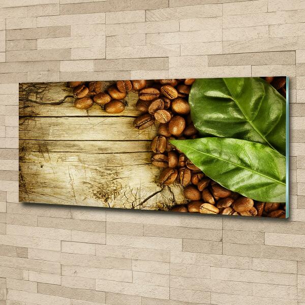 Wall art on glass Coffee and bay leaf