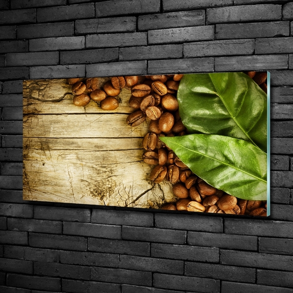 Wall art on glass Coffee and bay leaf