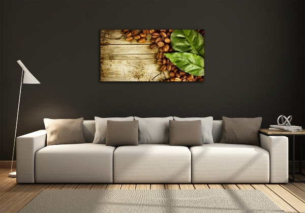 Wall art on glass Coffee and bay leaf