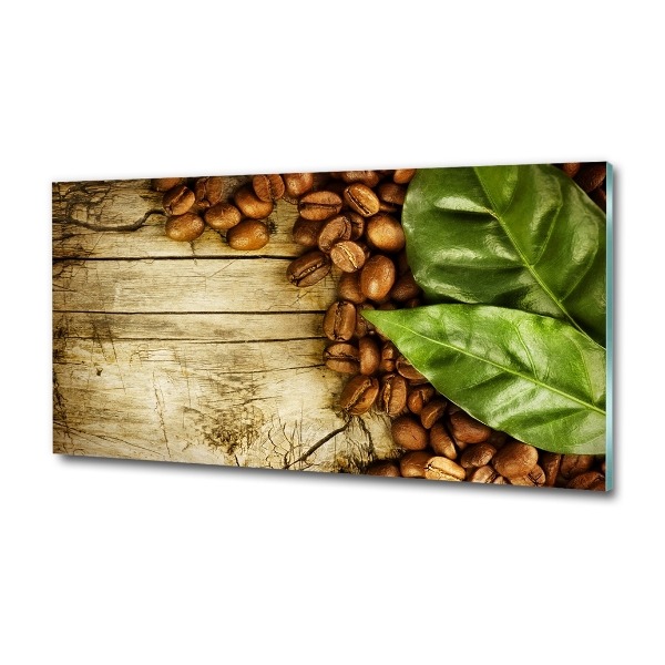 Wall art on glass Coffee and bay leaf