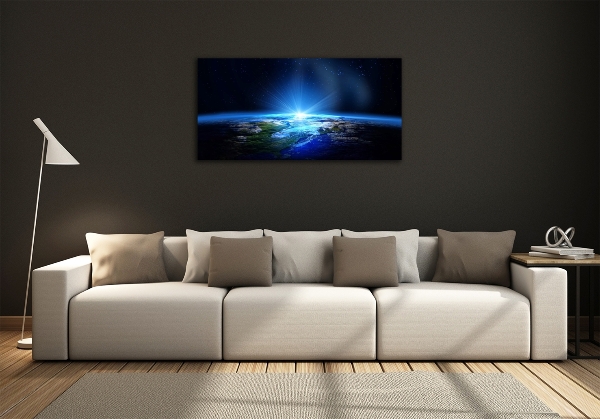 Glass art print Planet earth