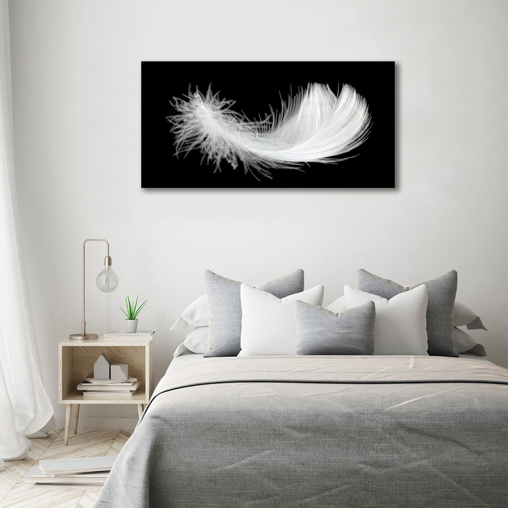 Glass wall art Feather