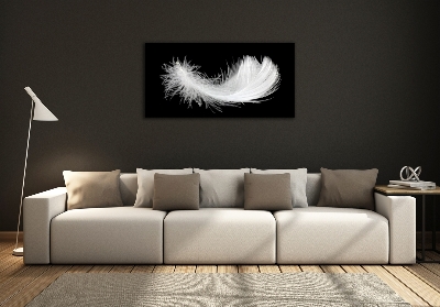 Glass wall art Feather