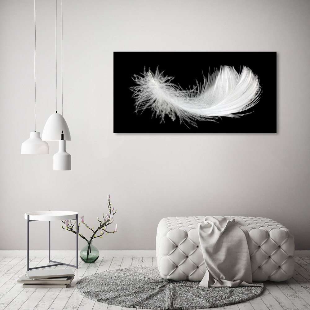 Glass wall art Feather